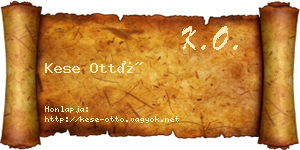Kese Ottó névjegykártya